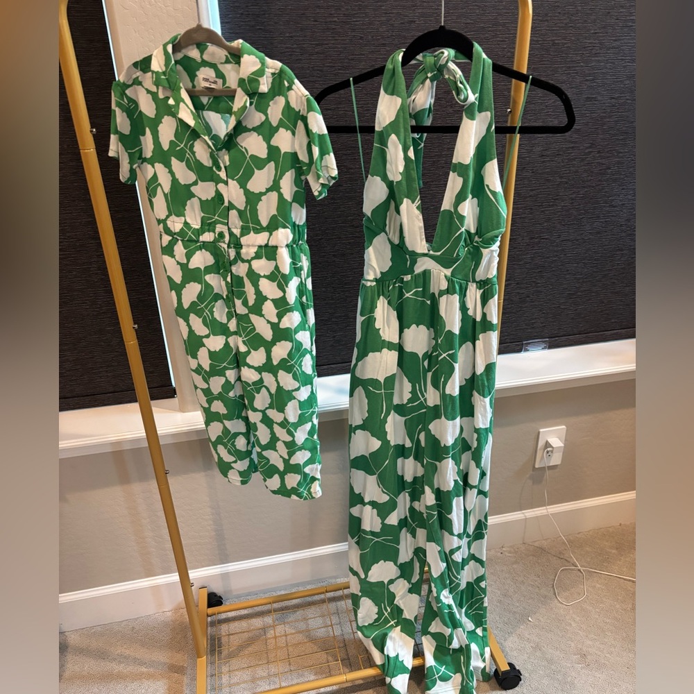 Diane Von Furstenberg for Target Green/White Floral Mommy/Daughter Jumpsuits!